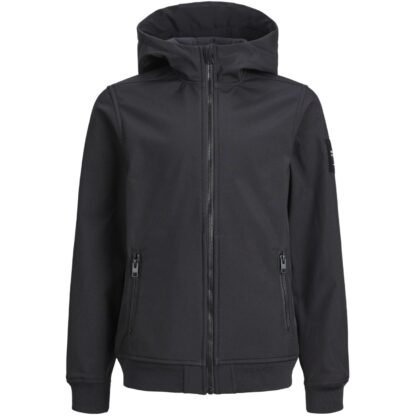 Jack & Jones Junior Black Basic Softshell Jacket Med Hætte Noos - Str. 140 cm - Jack & Jones Junior