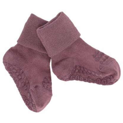 GObabyGO Bamboo Strømper Antislip Misty Plum - Str. 3-4 år - Gobabygo