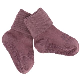 GObabyGO Bamboo Strømper Antislip Misty Plum - Str. 1-2 år - Gobabygo