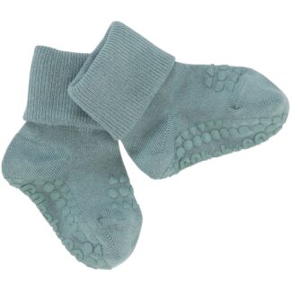 GObabyGO Bamboo Strømper Antislip Dusty Blue - Str. 3-4 år - Gobabygo