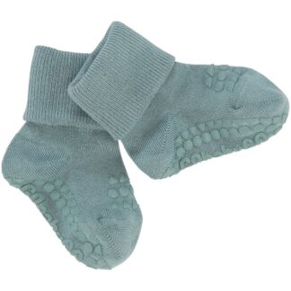 GObabyGO Bamboo Strømper Antislip Dusty Blue - Str. 1-2 år - Gobabygo