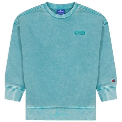 Champion Marble Wash Turkis Crewneck Sweatshirt - Str. XXL/15-16 år - Champion