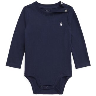 Ralph Lauren Baby Boy Long Sleeved Polo Body Navy - Ralph Lauren Baby