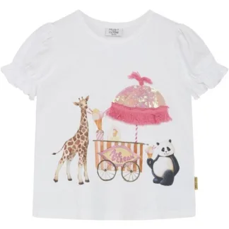 Hust & Claire Mini White Ayla T-shirt - Str. 92 - Hust & Claire