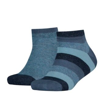 Tommy Hilfiger 2-pak Basic Stripe Quarter Strømper Jeans - Tommy Hilfiger