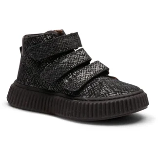 Bisgaard Debbie V Velcro Sko Black Glitter - Str. 29 - Bisgaard