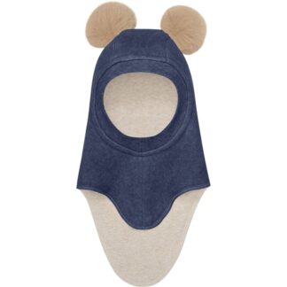 Huttelihut X Luksusbaby Bomuld Fleece Elefanthue Navy - Str. 12-24 mdr - Huttelihut