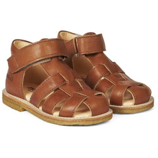 Angulus Begyndersandal M. Velcrolukning Cognac - Str. 21 - Angulus