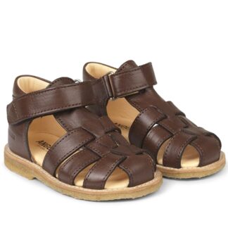 Angulus Begyndersandal m. Velcro Mørkebrun 5019-201-1547 - Str. 20 - Angulus