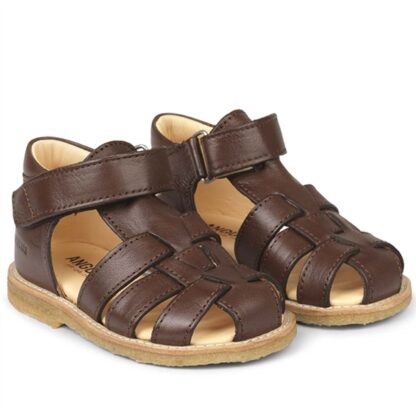 Angulus Begyndersandal m. Velcro Mørkebrun 5019-201-1547 - Str. 22 - Angulus