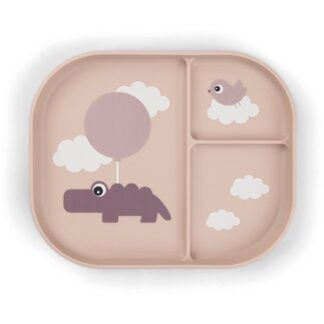 Done by Deer Foodie Inddelt Tallerken Happy Clouds Powder - DonebyDeer