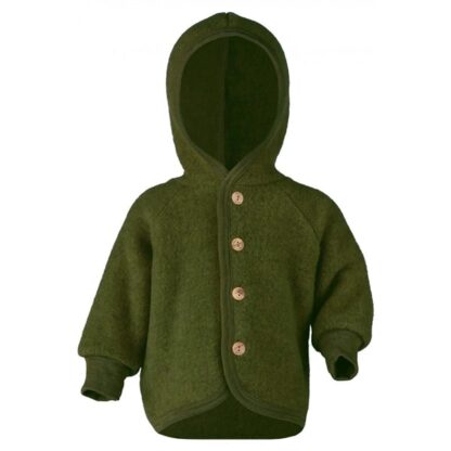 Engel Hooded Cardigan m. Træknapper Reed Mélange - Str. 62-68 cm - Engel