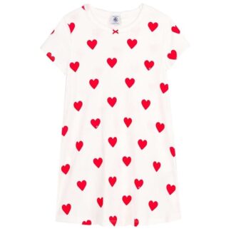 Petit Bateau Kjole White/Red - Petit Bateau