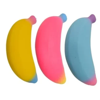 Pocket Money Fidget Banan Superstrækbar Regnbuefarvet 14 cm - Assorteret - Pocket Money