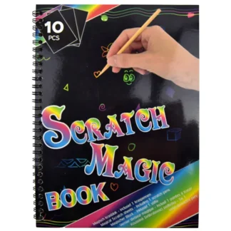 Pocket Money Magisk Color Scratch Bog A4 10 Sider med Pen - Pocket Money