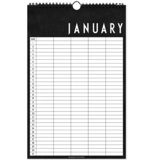 Design Letters Monthly Planner Black - Design Letters