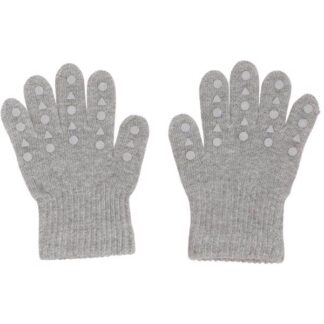 GObabyGO Grip Gloves Grey Melange - Str. 2-3 år - Gobabygo