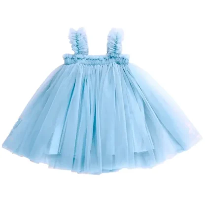 Dolly by Le Petit Tom Tutu Kjole Beach Cover Up Ballet Blue - Str. 1-3 år/P - Dolly by Le Petit Tom