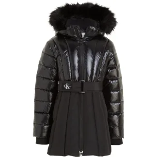 Calvin Klein Long Belted Puffer frakke Ck Black - Calvin Klein