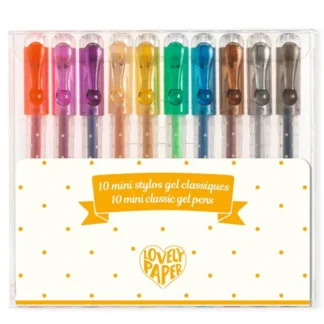 Djeco Lovely Paper 10 Mini Gel Penne Klassisk - Djeco