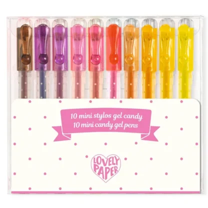 Djeco Lovely Paper 10 Mini Gel Penne Candy - Djeco