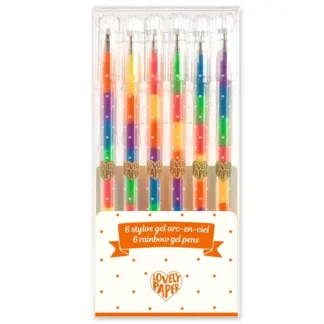 Djeco Lovely Paper Rainbow Gel Pens - Djeco