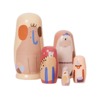 Ferm Living Critter Babushka-Dukker Pale-Yellow - Ferm Living