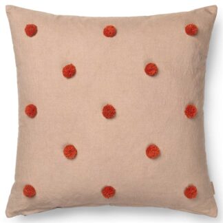 Ferm Living Dot Tufted Pude Camel/Red - Ferm Living