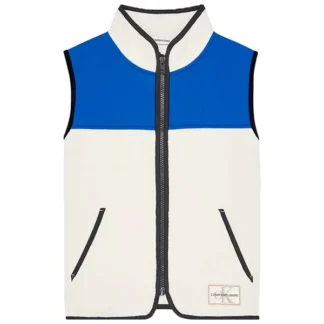 Calvin Klein Mix Media CLR Block Fleece Vest Muslin - Calvin Klein