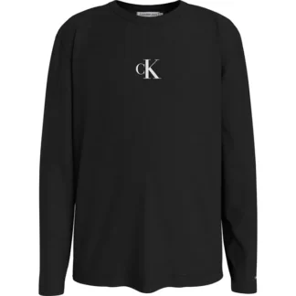 Calvin Klein Ck Logo Bluse Ck Black - Calvin Klein