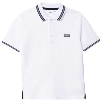 Hugo Boss Boy Short Sleeve Polo White - Str. 6 år - Hugo Boss