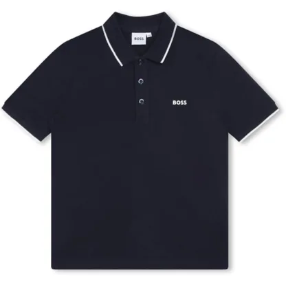 Hugo Boss Navy Polo Kortærmet - Str. 6 år - Hugo Boss