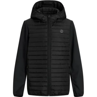 Jack & Jones Junior Black Multi Quiltet Overgangsjakke Noos - Str. 128 - Jack & Jones Junior