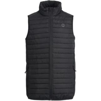 Jack & Jones Junior Black Multi Quiltet Vest Noos - Str. 140 cm - Jack & Jones Junior