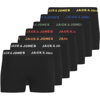 Jack & Jones Junior Black Basic Boxershorts 7-pak Noos - Str. 128 - Jack & Jones Junior