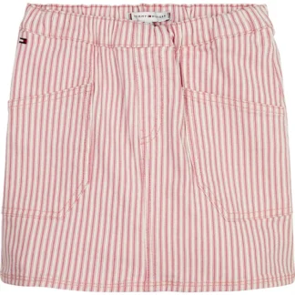 Tommy Hilfiger Denim Railroad Nederdel Pinkstripe - Tommy Hilfiger