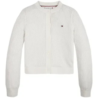 Tommy Hilfiger Crochet Cardigan Ancient White - Mads Nørgaard