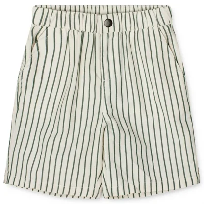 Liewood Monori Stripe Shorts Y/D Stripes Garden Green/Creme De La Creme - Liewood