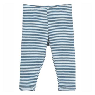 Serendipity Sky/Offwhite Baby Stripe Rib Leggings - Liewood