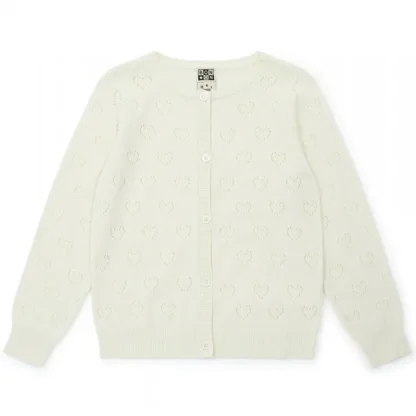 BONTON Cream Strik Cardigan - BONTON