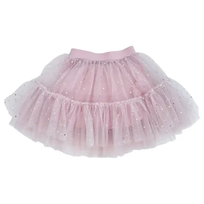 Dolly by Le Petit Tom Stars & Moon Tulle Tutu Nederdel Dusty Violet - Str. 1-3 år/P - Dolly by Le Petit Tom