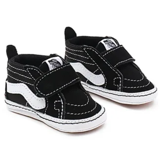 VANS IN SK8-Hi Crib Sneakers Black/True White - Pine Cone