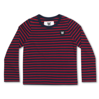 Wood Wood Double A Kim Bluse Navy/Rød Stripet - Wood Wood