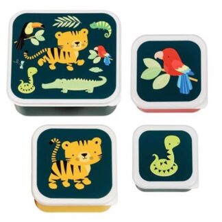 A Little Lovely Company Madkasse og Snackbox Jungle Tiger - A Little Lovely Company