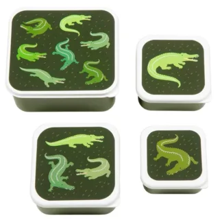 A Little Lovely Company Madkasse og Snackbox Crocodiles - A Little Lovely Company