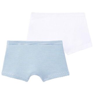 Petit Bateau Boxers 2-pack White/Blue Stripe - Petit Bateau