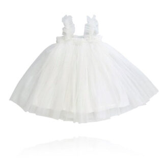 Dolly by Le Petit Tom Tutu Kjole Beach Cover Up Ballet White - Str. 1-3 år/P - Dolly by Le Petit Tom