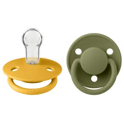 Bibs De Lux Silikone Sutter 2-pak Rund Honey Bee/Olive - Bibs