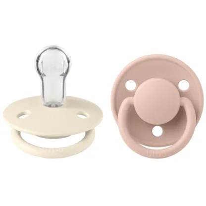 Bibs De Lux Silikone Sutter 2-pak Rund Ivory/Blush - Bibs