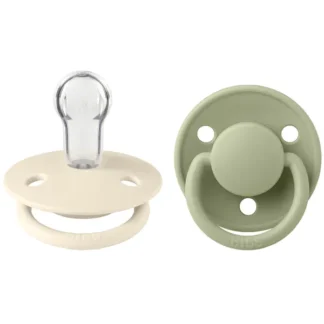 Bibs De Lux Silikone Sutter 2-pak Rund Ivory/Sage - Bibs